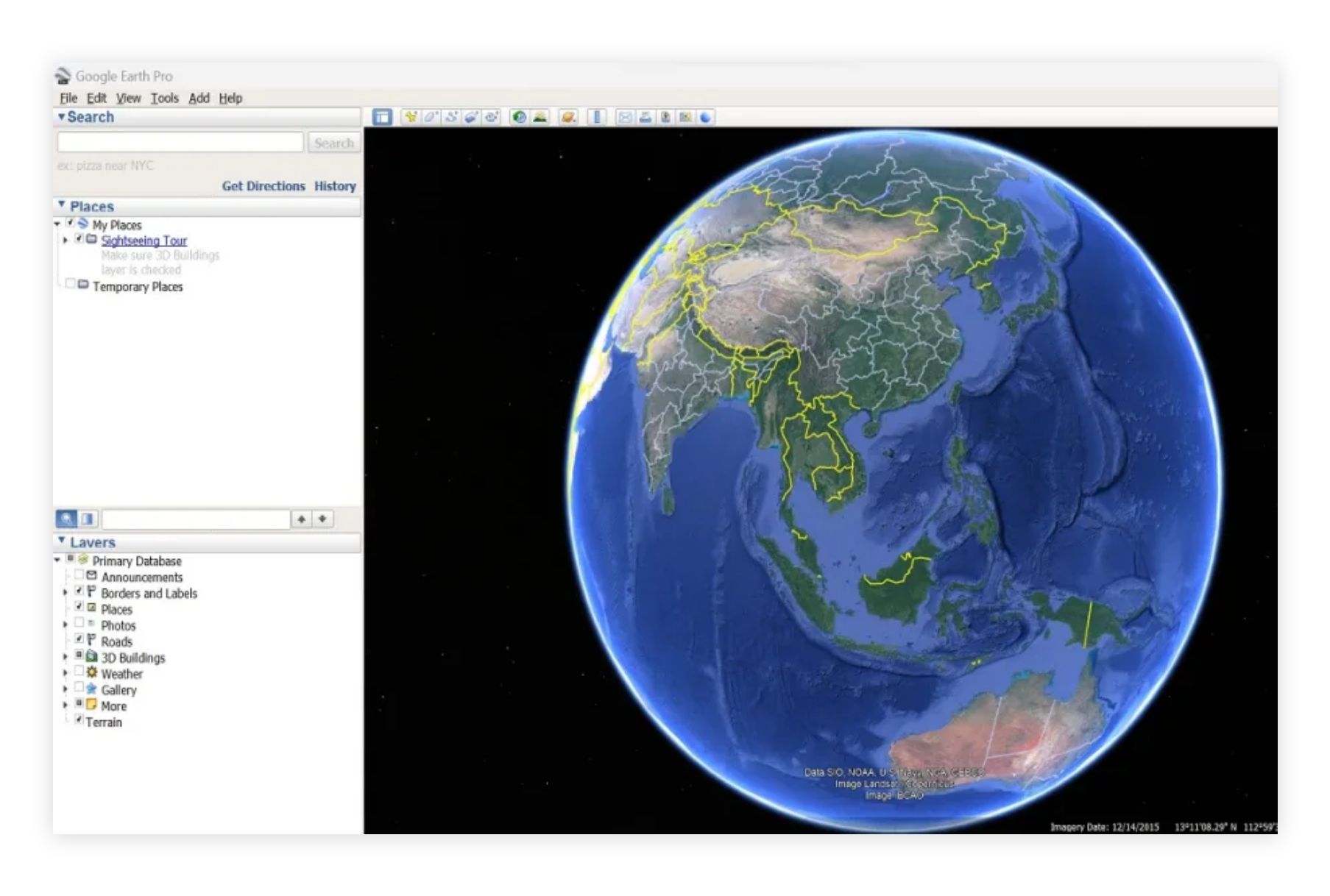 Google Earth Pro interface